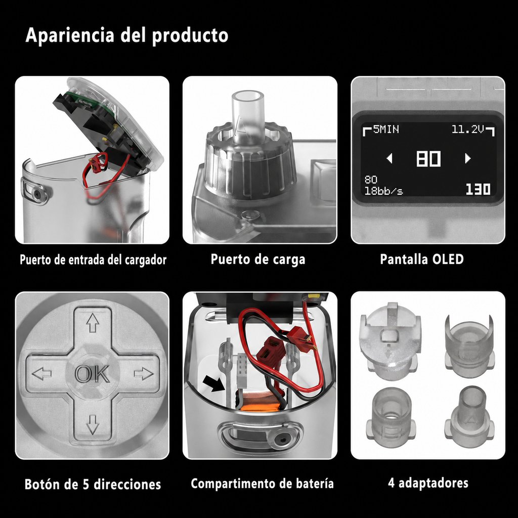 Cargador Rápido Eléctrico T238 Edición LITE (Sin Batería De Ión De Litio) - Negro (Preventa)
