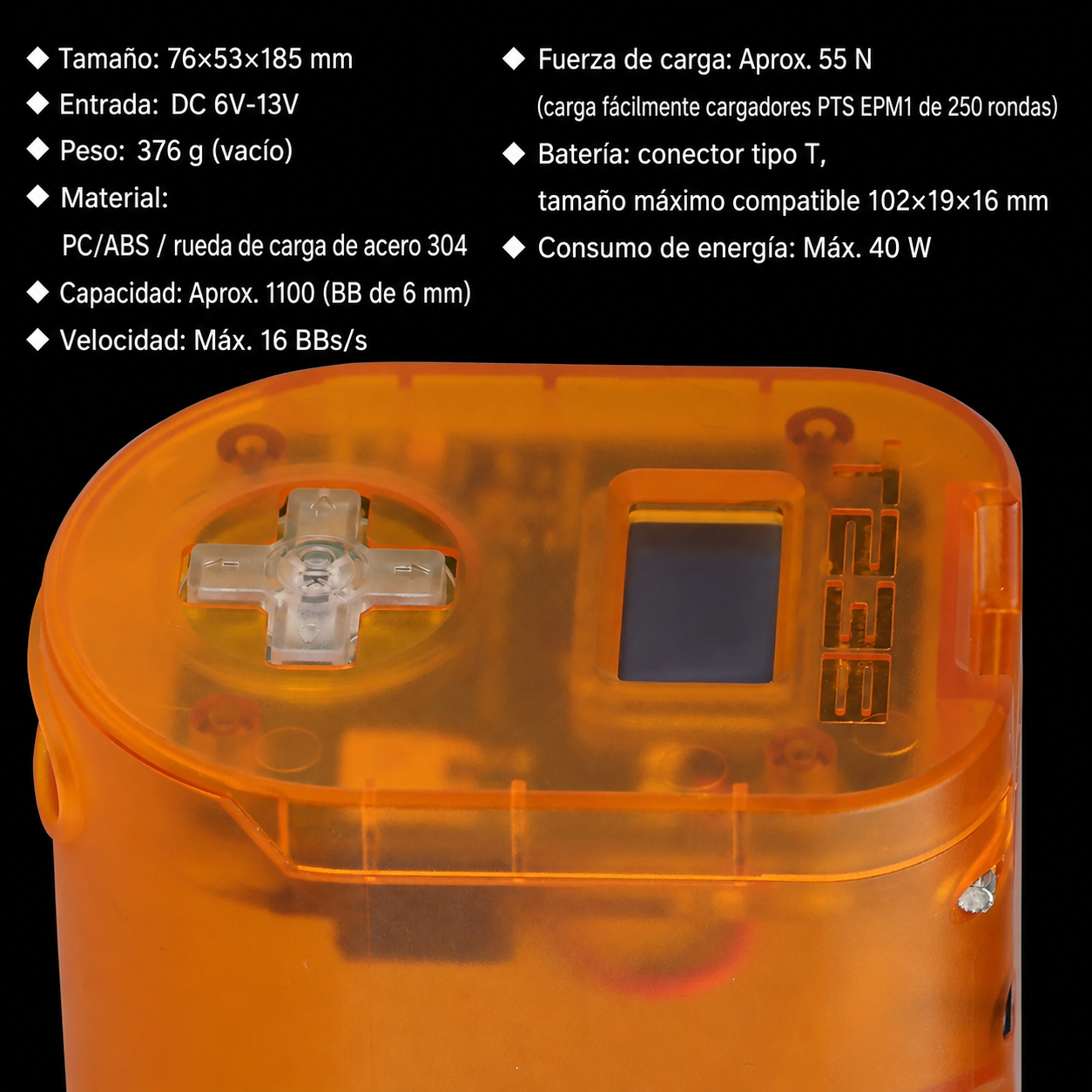 Cargador Rápido Eléctrico T238 Edición LITE (Sin Batería De Ión De Litio) - Naranjo (Preventa)